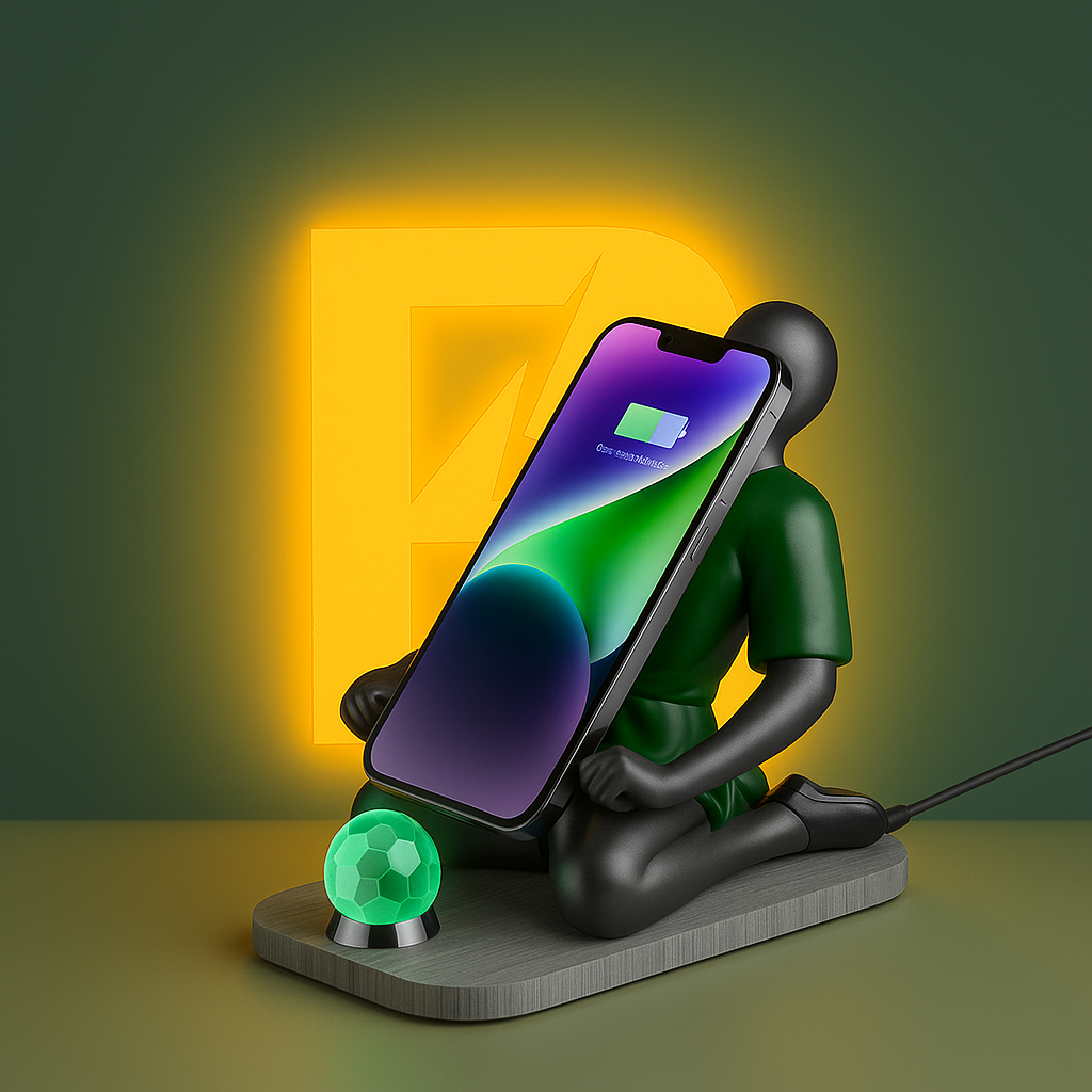 Foot Ball player Wireless Charger 2-in-1 Bracket