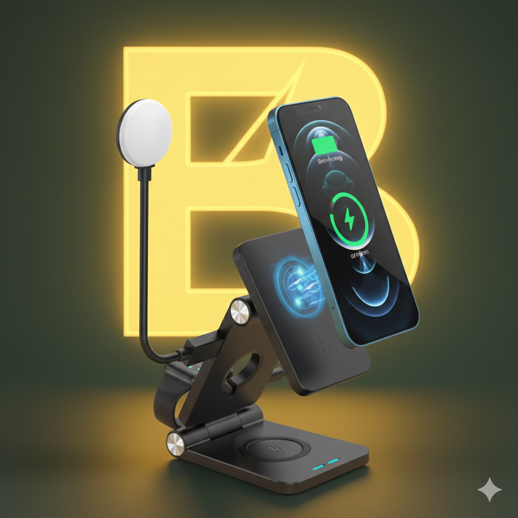 Magnetic Wireless Charger Mobile Phone Folding Stand